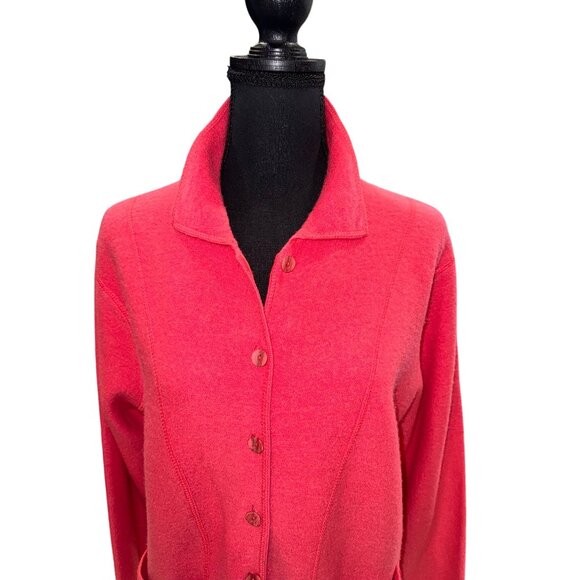 Windridge Cheryl Nash Merino Wool Cardigan Sweater Shacket Button-Up Blazer M - Picture 2 of 9